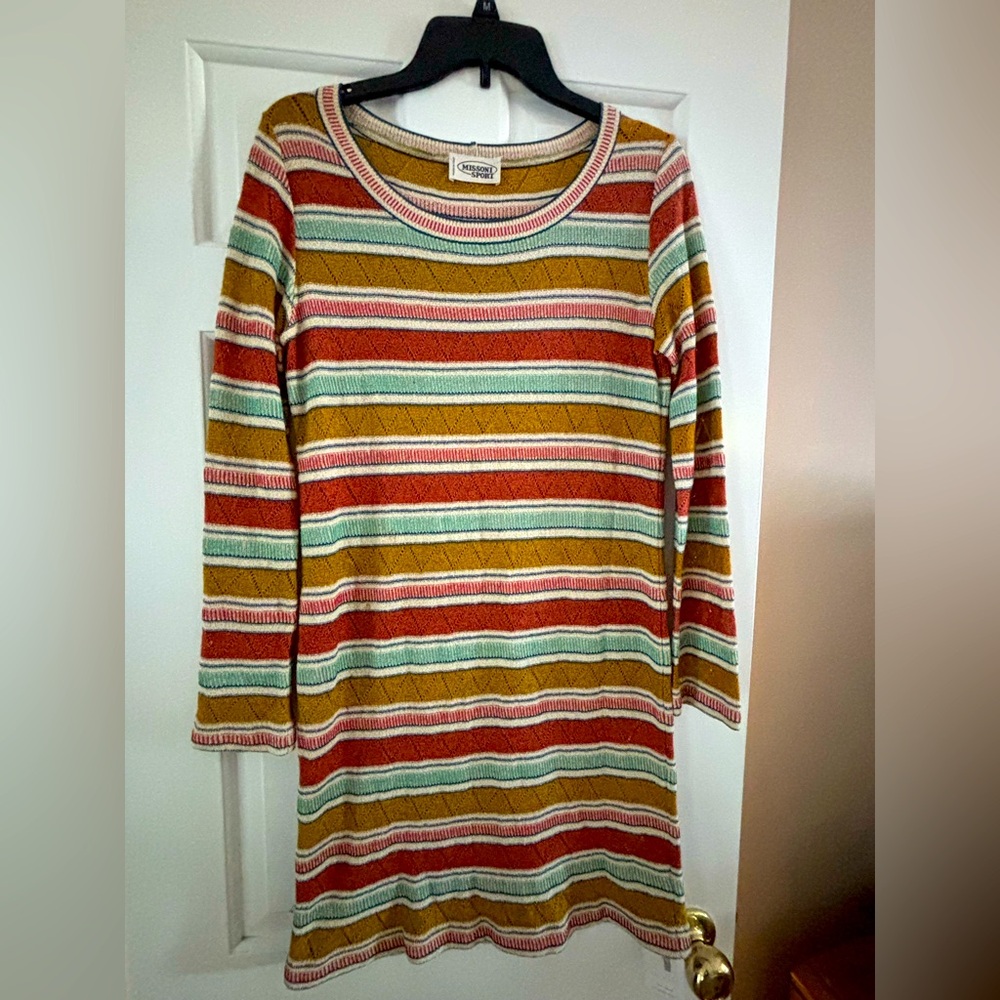 Missoni Sport Multicolor Striped Mini Dress